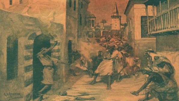 Demonstration against Christians in Damascus, Syria